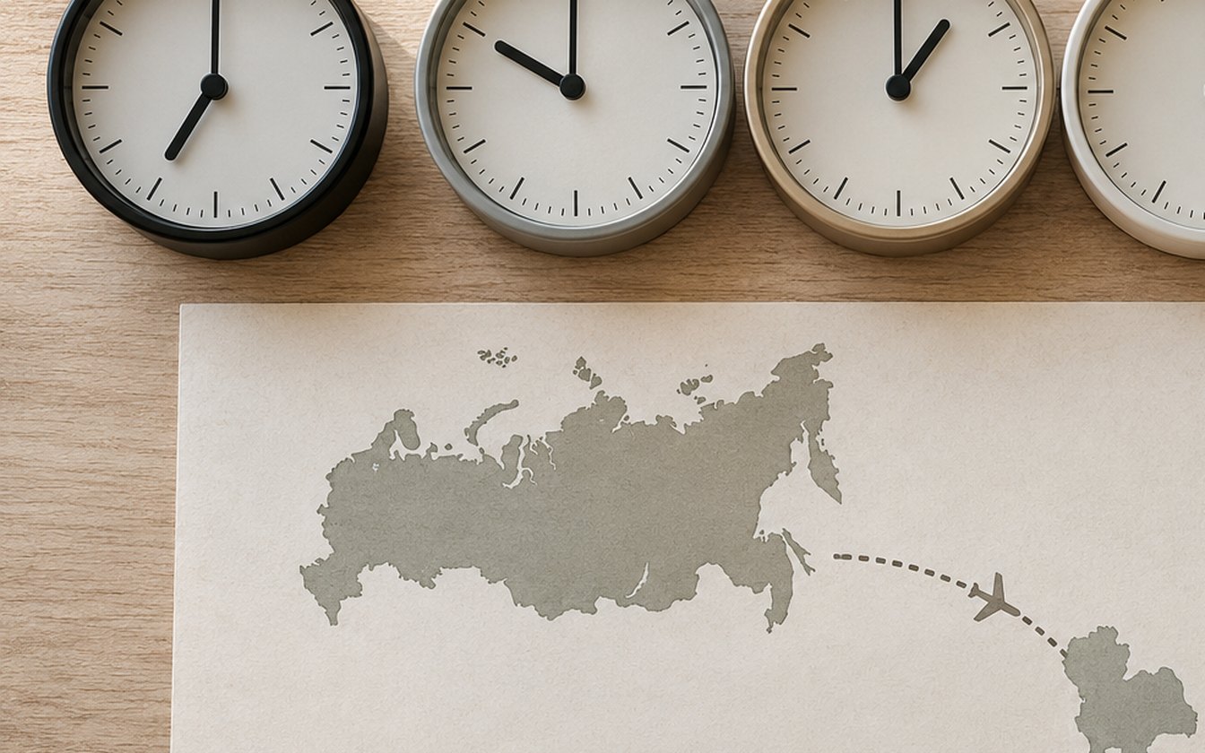 Часы Москвы и Таиланда для сравнения времени